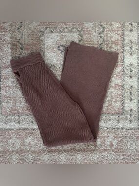 Promesa mocha brown knit pull on flares medium cotton blend